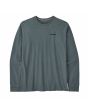Camiseta de manga larga Patagonia M's LS P-6 Logo Responsibili-Tee Nouveau Green para hombre logo serigrafiado