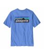 Camiseta de manga corta Patagonia Men's P-6 Logo Responsibili-Tee Abundant Blue para hombre gráfico espalda