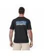 Hombre con camiseta de manga corta Patagonia P-6 Logo Responsibili-Tee Negra Talla XL
