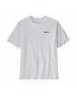 Camiseta de manga corta Patagonia Men's P-6 Logo Responsibili-Tee Blanca para hombre logo