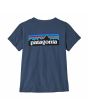 Camiseta reciclada de manga corta Patagonia Women's P-6 Logo Responsibili-Tee Utility Blue para mujer