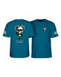 Camiseta de manga corta Powell Peralta Mike McGill Skull & Snake 40th Anniversary Azul Galápagos para hombre