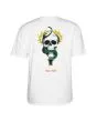Camiseta de manga corta Powell Peralta Mike McGill Skull and Snake Blanca para hombre posterior