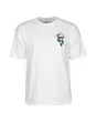 Camiseta de manga corta Powell Peralta Mike McGill Skull and Snake Blanca para hombre frontal