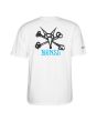 Camiseta de manga corta Powell Peralta Rat Bones Blanca para hombre posterior