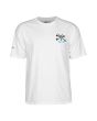 Camiseta de manga corta Powell Peralta Rat Bones Blanca para hombre frontal