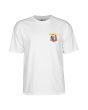 Camiseta de manga corta Powell Peralta Ripper Blanca para hombre frontal