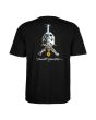 Camiseta de manga corta Powell Peralta Skull and Sword Negra para hombre posterior