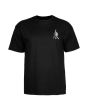 Camiseta de manga corta Powell Peralta Skull and Sword Negra para hombre frontal