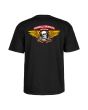 Camiseta de manga corta Powell Peralta Winged Ripper Negra para hombre posterior
