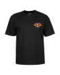 Camiseta de manga corta Powell Peralta Winged Ripper Negra para hombre frontal