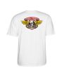 Camiseta de manga corta Powell Peralta Winged Ripper Blanca para hombre posterior