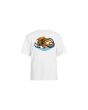 Camiseta de manga corta Powell Peralta Youth Oval Dragon Blanca para niño gráfico posterior