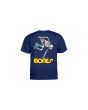Camiseta de manga corta Powell Peralta Youth Skateboarding Skeleton Azul Marino para niño posterior