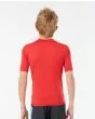 Chico con Camiseta de protección solar de manga corta Rip Curl Corp UV Boys roja posterior
