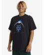 Hombre con camiseta oversize de manga corta Quiksilver Quik Eclipse Negra lateral
