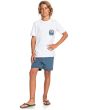Niño con Camiseta de manga corta Quiksilver Another Story blanca frontal
