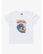 Camiseta de manga corta Quiksilver Kong Story Blanca para niños 2-7 años