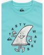 Camiseta de manga corta Quiksilver Tasty Waves Azul Aguamarina para niños 2-7 años estampado quilla de surf