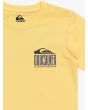Camiseta de manga corta Quiksilver World Force amarilla para niño 2-7 años estampado