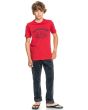 Camiseta de Manga Corta Quiksilver Closed Tions Roja para chico frontal