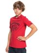 Camiseta de Manga Corta Quiksilver Closed Tions Roja para chico lateral