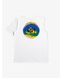 Camiseta de manga corta Quiksilver Colour Flow Boy Blanca para niños de 8 a 16 años posterior