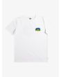 Camiseta de manga corta Quiksilver Colour Flow Boy Blanca para niños de 8 a 16 años