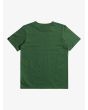 Camiseta de manga corta Quiksilver Comp Logo Youth Verde para niños de 8 a 16 años posterior