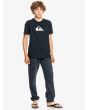 Niño con Camiseta de manga corta Quiksilver Comp Logo Youth Azul Marino frontal