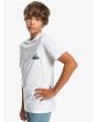 Niño con camiseta de manga corta Quiksilver Hells Yeah blanca lateral