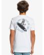 Niño con camiseta de manga corta Quiksilver Hells Yeah blanca 