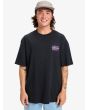 Hombre con camiseta de manga corta Quiksilver Desert Paradise Negra frontal
