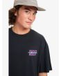 Hombre con camiseta de manga corta Quiksilver Desert Paradise Negra serigrafía logo