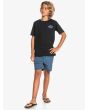 Niño con Camiseta de manga corta Quiksilver Mythic Limits Negra frontal