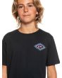 Niño con Camiseta de manga corta Quiksilver Mythic Limits Negra detalle estampado