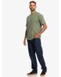 Hombre con Camiseta de manga corta Quiksilver Nep Screen Verde ajuste regular