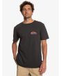 Hombre con Camiseta orgánica de manga corta Quiksilver Pastime Paradise Negra frontal 
