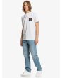 Hombre con camiseta de Manga Corta Quiksilver Return To The Moon blanca frontal completo
