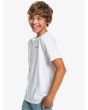 Niño con camiseta de manga corta Quiksilver Ride On blanca lateral