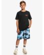 Niño con Camiseta de manga corta Quiksilver Surfer of Fortune Boy Negra frontal