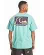 Hombre con camiseta extragrande Quiksilver Take Us Back Bubble Azul Turquesa