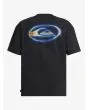 Camiseta oversize de manga corta Quiksilver Therma Logo Negra para hombre posterior