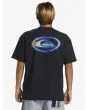 Hombre con camiseta de manga corta Quiksilver Therma Logo Negra posterior