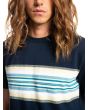 Hombre con camiseta de manga corta Quiksilver Transat Placement azul marino estampado