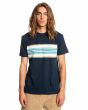 Hombre con camiseta de manga corta Quiksilver Transat Placement azul marino 