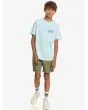 Niño con camiseta de manga corta Quiksilver Warped Frames Youth azul celeste regular fit
