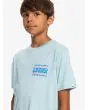 Niño con camiseta de manga corta Quiksilver Warped Frames Youth azul celeste serigrafía