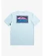 Camiseta de manga corta Quiksilver Warped Frames Boy azul celeste para niños de 8 a 16 años posterior