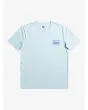 Camiseta de manga corta Quiksilver Warped Frames Boy azul celeste para niños de 8 a 16 años
